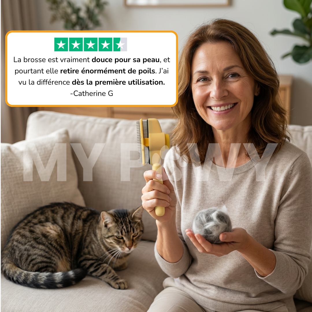 PawBrosse™ PRO | Brosse Anti-Poils Confort